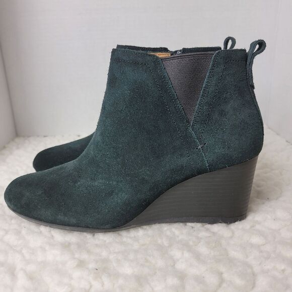 Vionic Paloma Women's Bootie Wedge Size 8 Black Suede Ankle Boots S - Picture 3 of 10